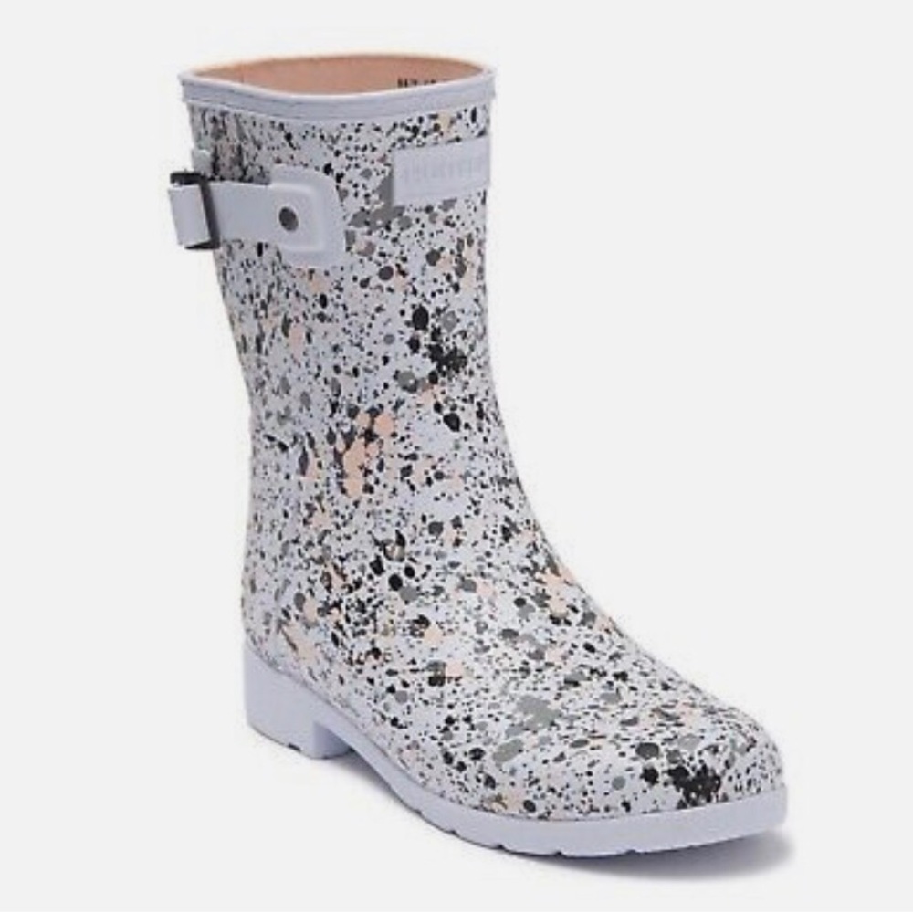 NWOB Hunter Original Refined Short Particle Print Rainboot